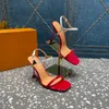 Summer Blossom Sandal Designer Dress Shoes High Heels Sandal Ladies Elegant Leather Shoes Wedding Slingback Pump Fashion Slingback Sandaler Blommaformade häl