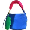 Moda Colori a contrasto Qualità Piumino Borsa in tessuto Spazio Cuscino Cuscino Borsa a tracolla quadrata per borsa da donna Sac 240226