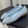 spring summer women flat ballet flats runway designer round toe mixed colors ladies high quality genuine leather outsole outside walking flat causal shoes female