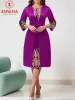 Klänning Retro Solid Color Pencil Dress for Women Fake Twopiece Design Spetsdekor Oneck Mid midja Tre kvart ärm Slim Hip Dress