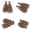 Tissages de cheveux humains 27 reflets blond miel 613 cheveux humains piano 3 lots de couleurs mélangées 27613 armure brésilienne vierge ombrée vague profonde 1 Dhn0B