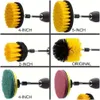 Cleaning Brushes New 12 Pcs Electric Drill Brush Kit Scrubber Cleaning For Carpet Glass Car Kitchen Bathroom Toilet Tools Household Dr Dhtig