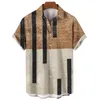 Mäns casual skjortor hawaiiansk skjorta randig grafik 3D -tryckt rutiga män t designer original laple