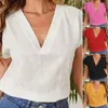 Blouses pour femmes Femmes à la mode Couleur unie Pull Top Évacuation de l'humidité T-shirt simple Casual pour le travail