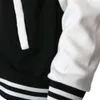 Baskınız sade boş varsity beyzbol ceketleri uzun kollu erkekler letterman ceket 84