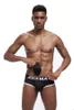 ملخصات Jockmail Brand Mens Intelds Sexy Pad Front + Back Magic Ressocks Double Removable Push Up Cup JM346