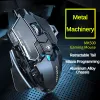Ratos Novo Mecânico Wired Gaming Mouse 9 Key Macro Definição 12800 DPI Color Backlit Game Player Periférico para Windows PC