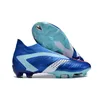 Chaussures de football crampons pour hommes ACCURACYes + FG BOOTS bottes de football baskets bleu blanc