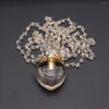 Pendentif Colliers Naturel Clair Quartz Pierre Diffuseur D'huile Essentielle Perle Chaîne Bouteille De Parfum Collier Femmes Bijoux Fête