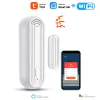 Control Tuya WiFi Zigbee Door Sensor Alarm Wireless Alarm Door Open Close Detector with 90db Siren Works with Google Home Alexa