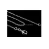 Kedjor 925 Sterling Sier Plated Link Rolo Chain Halsband med hummer CLASPS 16 18 20 22 24 tum kvinnor o juveler droppleverans smycken dhuov