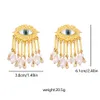 Medieval Style Creative Pendant with Pearl Tassel Texture, Eye Style, Women's Temperament Earrings