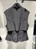 Korean Golf Clothing Womens Early Autumn Tank Top Half Zipper Sleeveless Sports Waist Vest 240228