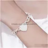 Anyhigh Quality T Family Bracelet Womens Chain Fashion Luxury High Grade Charm Handcrafted Heart Shaped Pendant Drop Delivery Dhflx