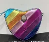 Partihandel Eagle Head Bag UK Kurt Geiger One Shoulder Crossbody Bag Rainbow Combination Läder Högt utseende Tidvattnet