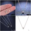 AnyNecklace 925 Sier Bransoletka Diamentowy naszyjnik Sangshi T Bubble Women Live Drop dostawa dhlkk