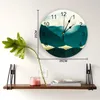 Wall Clocks Landscape Ink Kitchen Round Desktop Digital Clock Non-ticking Creative Childrens Room Watch