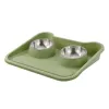 Supplies Raised Cat Feeding Double Bowls Nonslip Elevated Cat Water Bowl Food Container for Cat Dogs Small Pet Food Feeder Tray