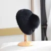 Basker Mink Velvet Beret for Women Autumn Winter Fox Fur Pompom Hat Ourdoor Warm Knited Korean Version Fashion Retro Bud