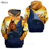 Herrtröjor hx grafiska overaller män jul chihuahua kläder 3d tryck avslappnad hoodie unisex harajuku tröjor