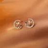 Stud Oorbellen 925 Zilveren Naald Zirkoon Engel Voor Vrouwen Elegante Sieraden Pendientes Brincos EH334