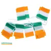 Party Decoration Irish Flag Decor Garden Hanging Flags Bunting Ireland Polyester för dekorativt hem