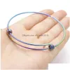 Bangle Stainless Steel Wire Bracelets 55Mm 60Mm 65Mm Diy Jewelry Adjustable Expandable Charm Bracelet 5 Colors Drop Delivery Dhypq