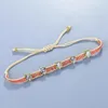 チャームブレスレットC.Quan Chi Fashion Rhinestone Bracelet for Women Friendshion Heart Heart Crystal Miyuki Beads Jewelry