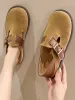 Lägenheter Moccasin Shoes Round Toe Casual Female Sneakers Autumn Clogs Platform Soft Loafers With Fur Dress Flats Women Moccasins Retro Fa