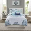 Sets pilares Medallion Cama de 10 peças em um conjunto de roupas de cama de edredom com folhas