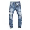 Jeans da uomo firmati Ksubi per pantaloni da uomo Rip Denim Biker Paint Distress Stretch Moto Bone Halloween Jeans viola da uomo