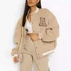 New Arrivals Fashionable Letter Design Winter Coat Custom Casual Sport Varsity Women Oversize Baseball Jacket 44