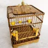 Nids en bois grandes Cages à oiseaux Vintage luxe perroquet petite perruche Cages à oiseaux Portable canari élevage Vogelkooi oiseaux fournitures WZ50BC