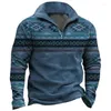 Männer Hoodies 3D Jahr Männer Vintage Jacke Für Ethnische Totem Zip Y2K Druck Pullover Herbst Langarm Sweatshirt Übergroße kleidung