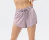 Aloyoga shorts aloyoga kvinnor naken yoga shorts tätt montering hög midja höftlyft elastisk löpning träning fitness dragstring sport shorts pockets 519