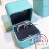 Bröllopsringar Brand Promise Ring Set Real 100 925 Sterling Sier Diamond Engagement Band för Women Finger Smyckes 231127 Drop Delivery Dh41L