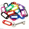 Porte-clés 10 pcs en plastique personnalisé Split Ring ID Key Tags Étiquettes Chaînes Bagages Anneaux avec nom numéroté