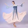 Scen Wear Classical Dance Costume Vuxen Elegant Ancient Chinese Yangko Practice Dress Fairy Daily Performance Stag Dancewear Outfit