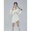 Casual Dresses DressDress Women's Autumn Clothing Small Fragrant Bow Suit Korean Luxury Design Sense Elegant And Pretty Short Party