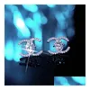 Stud Luxe Mode Hommes Femmes 925 Sterling Sier 0.5Ct Rond Moissanite Diamant Lettre Goujons Boucles D'oreilles Beau Cadeau Drop Livraison Bijoux Otkex