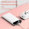 Power Bank 20000 mAh Szybkie ładowanie zasilania przenośna ładowarka akumulatorowa ultra-cienkie wyświetlacz cyfrowy macie