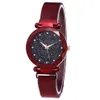 Star Dial Business Shiny Adjustable Magnetic Clasp Mesh Band Electronic Gifts Casual Analog Women Watch Battery Powered Wristwatch231u