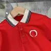 Marka Trailtsits Bebek T-Shirt Set Çocuk Tasarımcı Kıyafet Beden 90-150 cm Neşeli Kırmızı Çocuk Polo Gömlek ve Mektup Basılı Şort 24Feb20