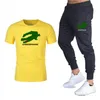 Ensemble T-shirt et pantalon d'été pour hommes, décontracté, imprimé, fitness, jogging, T-shirt, mode Hip hop, survêtement pour hommes