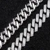 Yu Ying 925 Silver 20mm Wide Micro Insert Moissanite Diamond Cuban Link Chain for Mens Hip Hop Necklace