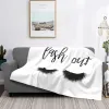 Timers Wimperdeken Cartoon Schoonheid Charmante Ogen Gesloten Flanel Gooi Deken Tiener Volwassen Vliegtuig Reizen Decor Zacht Warm Bed Cover