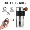 محمولة Mini Manual Coffee Grinder Stainless Steel Stailsable Core Beans Machine Machine Accessories 240223