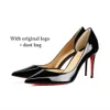 Rose Red Sexy Brand Womens Pompes Bottoms Pointed Toe High Heel Chaussures noir 8cm 10cm 12cm Mariage peu profond plus 44