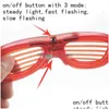 Masques de fête Masque de mariage Lunettes Divertissement Astuces drôles Jouet LED Obturateur clignotant Verre aveugle brillant avec batterie 1371 Drop Deliv Dhkpa