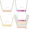 Colliers pendentifs en acier inoxydable barre pendentif collier nouvelle mode amour coeur pour les femmes mère fille livraison directe bijoux collier Dhutz